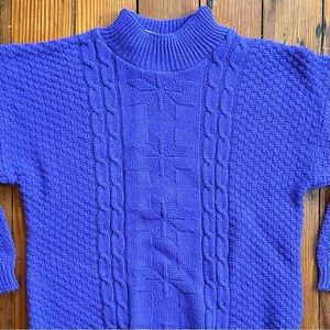 Vintage 90s Basic Image cable knit sweater XS